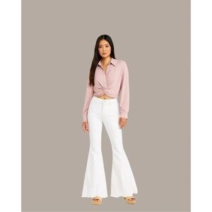 We The Free Just Float On Flare Bell Bottom Jeans High Rise Size 28 Regular